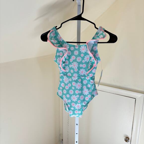 Cat & Jack NWT Girls' Endless Daisies Floral Printed One Piece Swimsuit M (8) - Picture 3 of 12